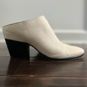 Dolce Vita white mules